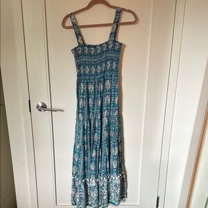 Zara Bohemian Blue Maxi Dress